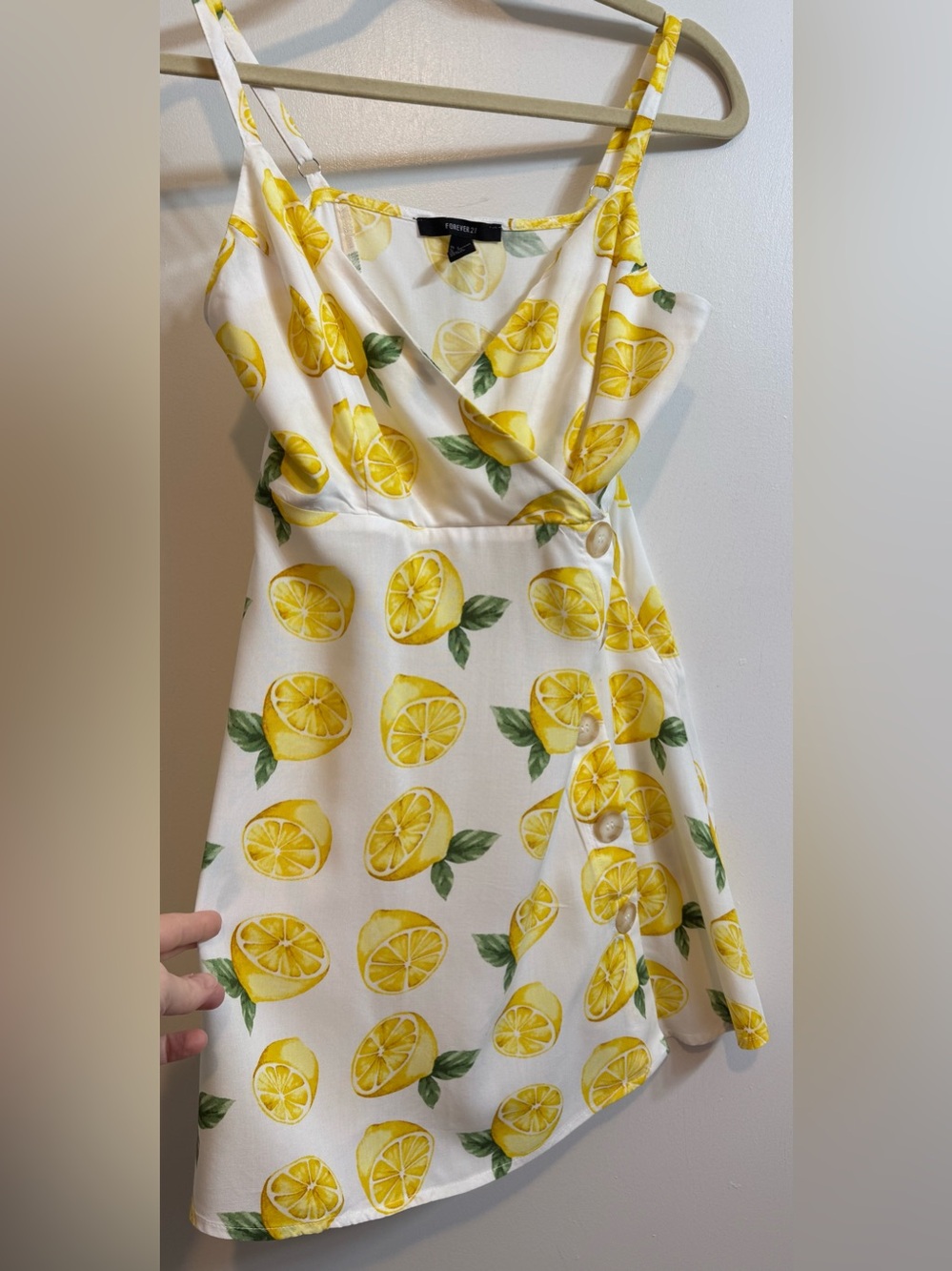 Forever 21 Lemon Print Mini Dress S